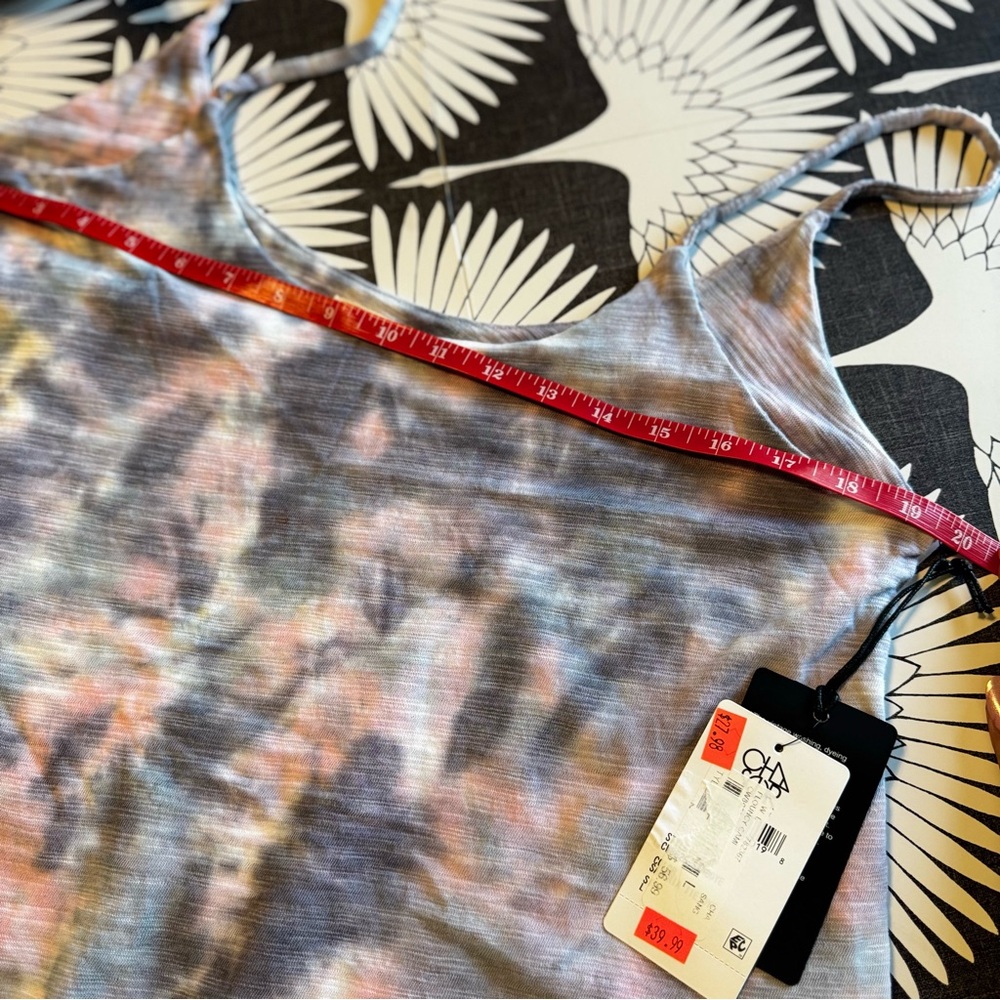 Chaser Tie Dye Tank Double Layer Women’s L Pink Purple NWT - Picture 6 of 8